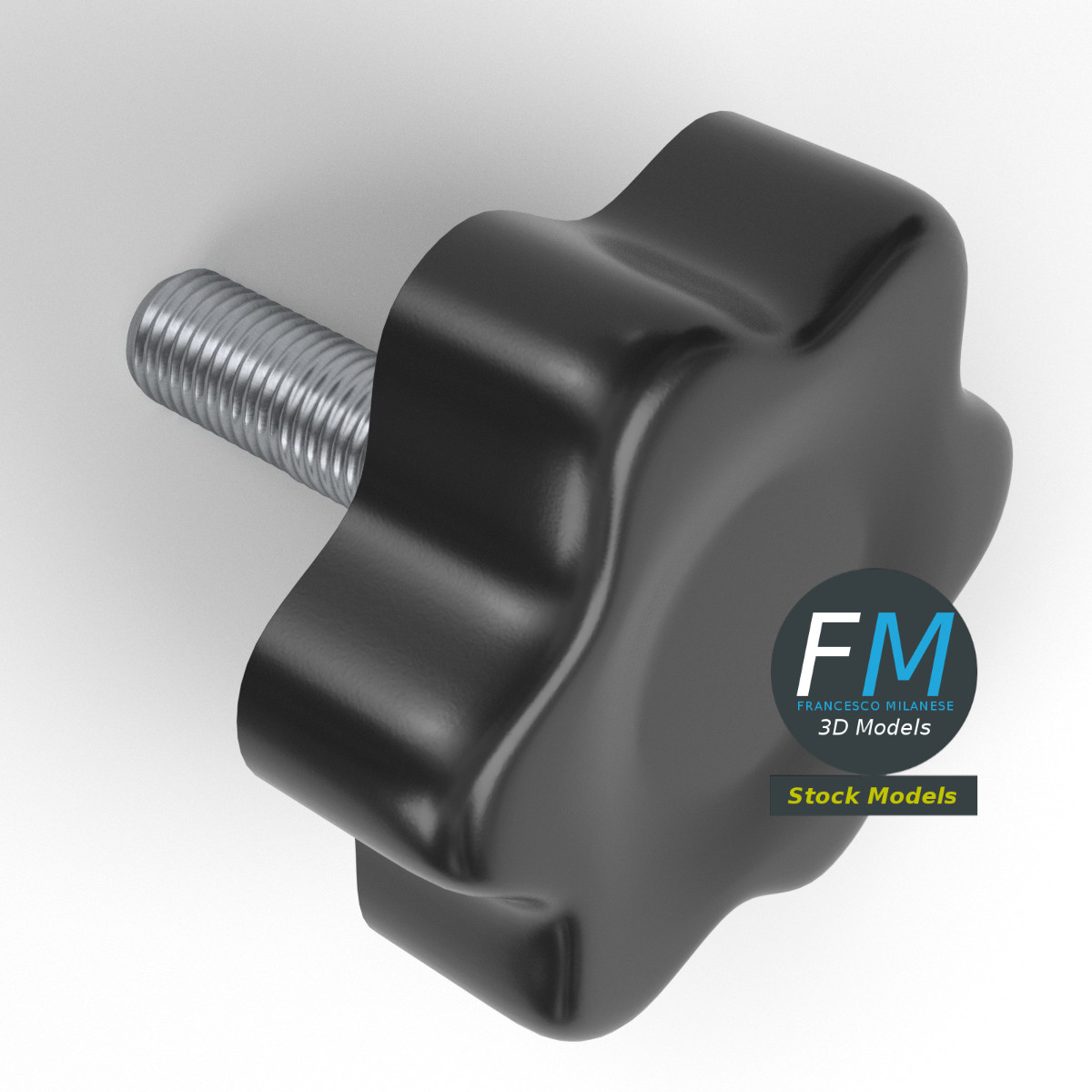 3D-Modell - Sterngriff mit Gewindebolzen - 06