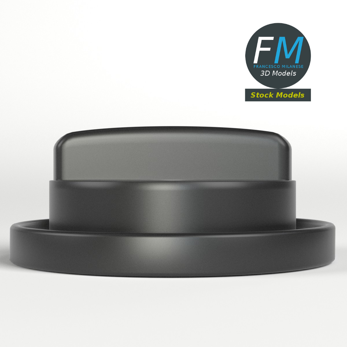 3D-Modell - Drehknopf mit Halterung - 04