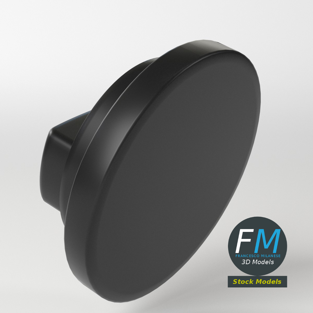 3D-Modell - Drehknopf mit Halterung - 05