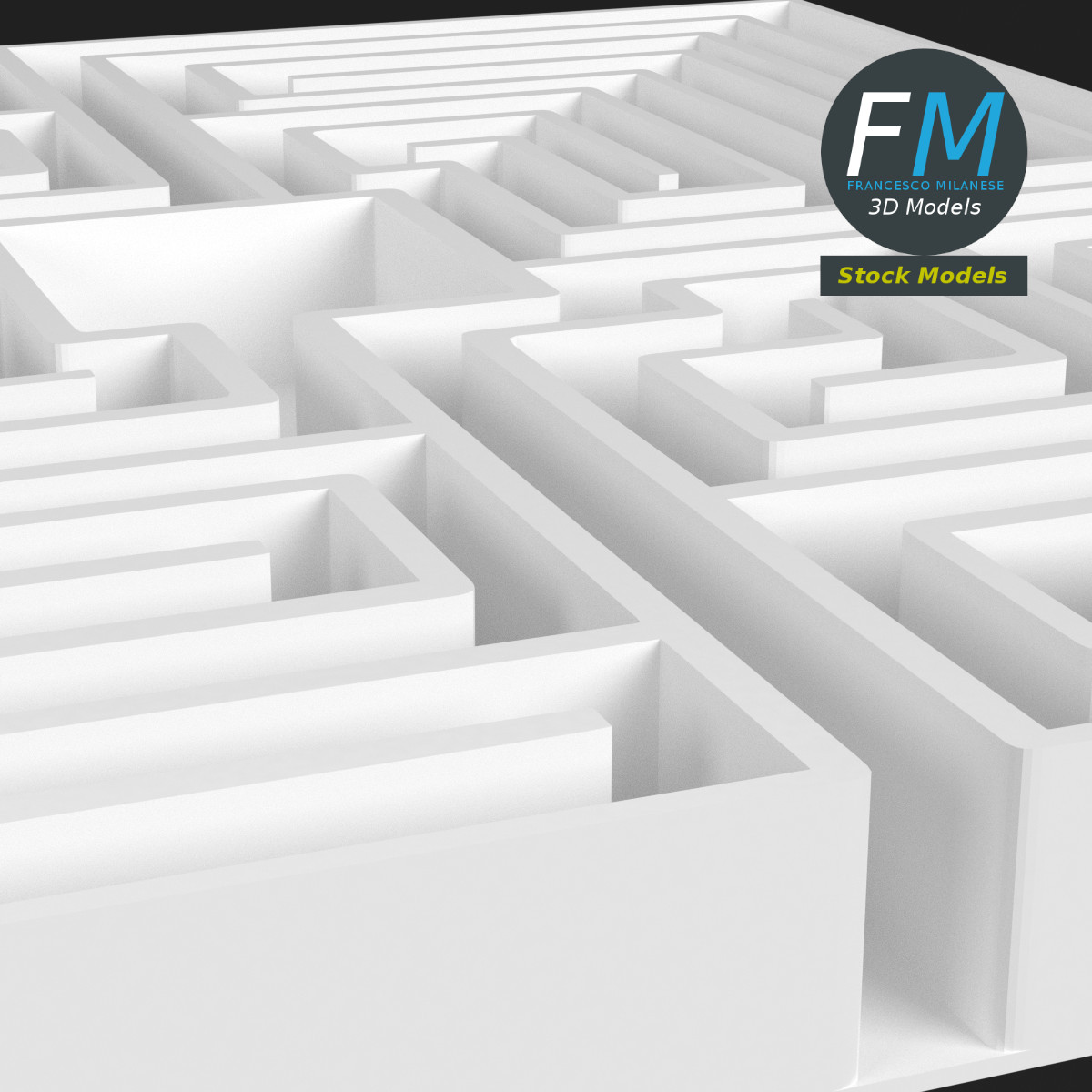 3D-Modell - Quadratisches Labyrinth - 03