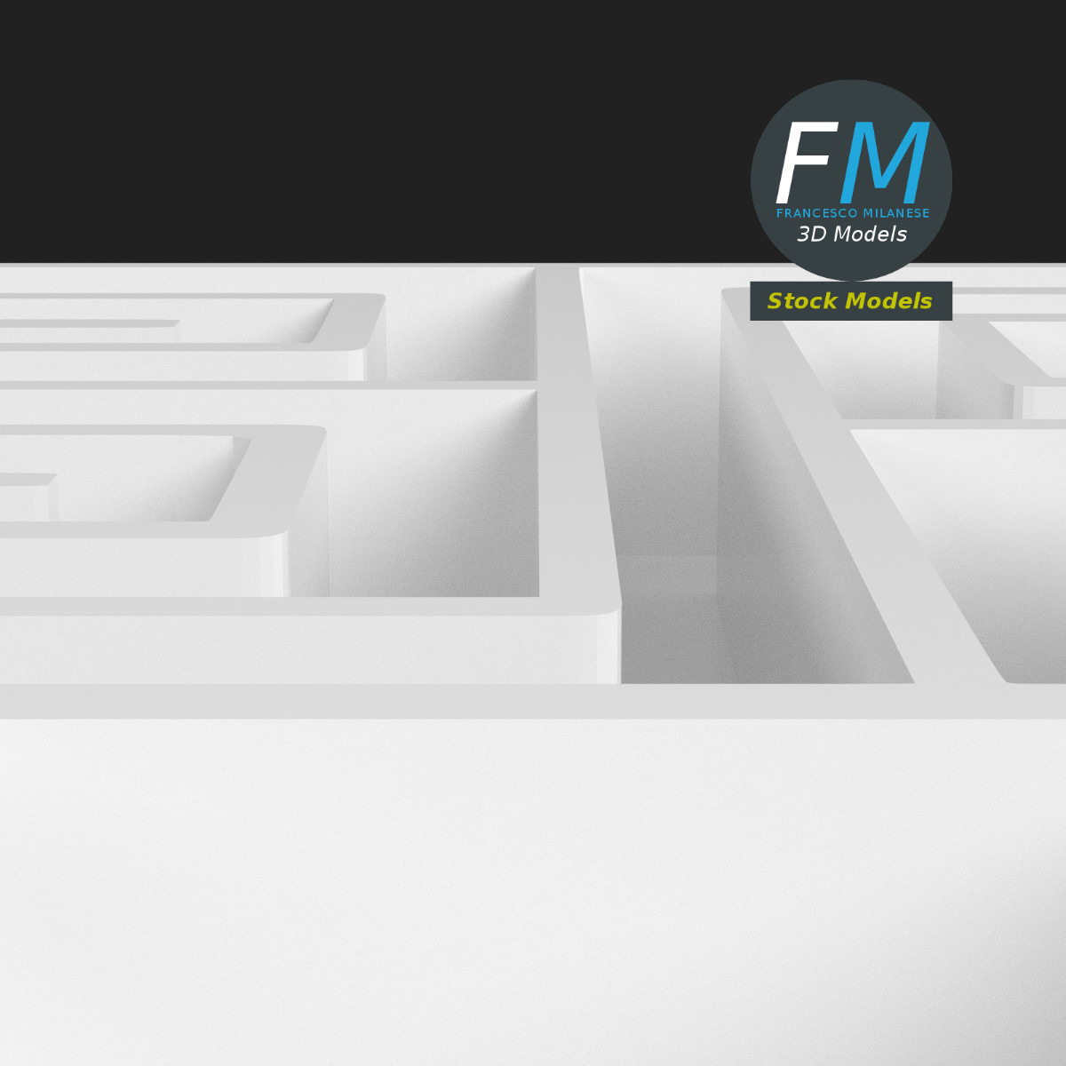 3D-Modell - Quadratisches Labyrinth - 04