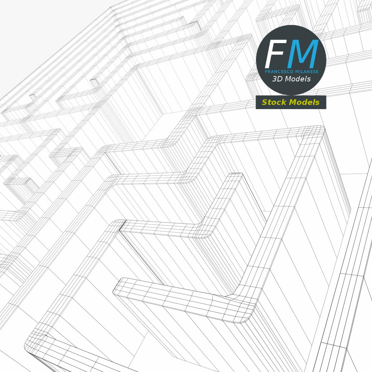 3D-Modell - Quadratisches Labyrinth - 08