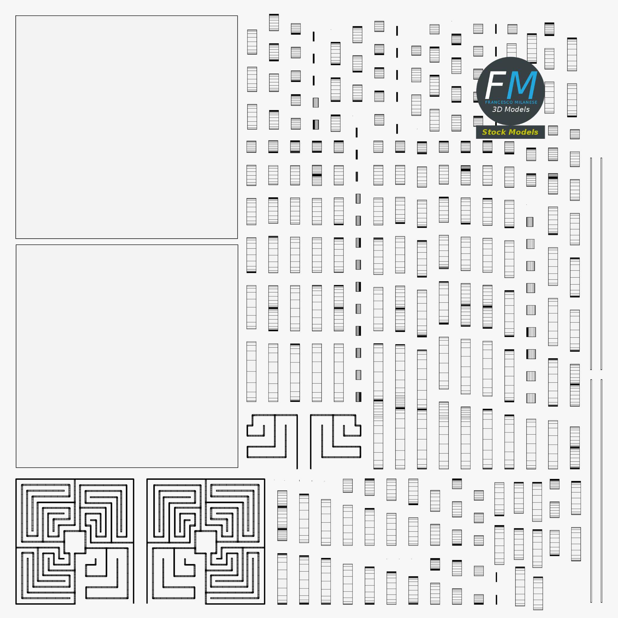 3D-Modell - Quadratisches Labyrinth - 11 3D-Modell - Quadratisches Labyrinth - 11