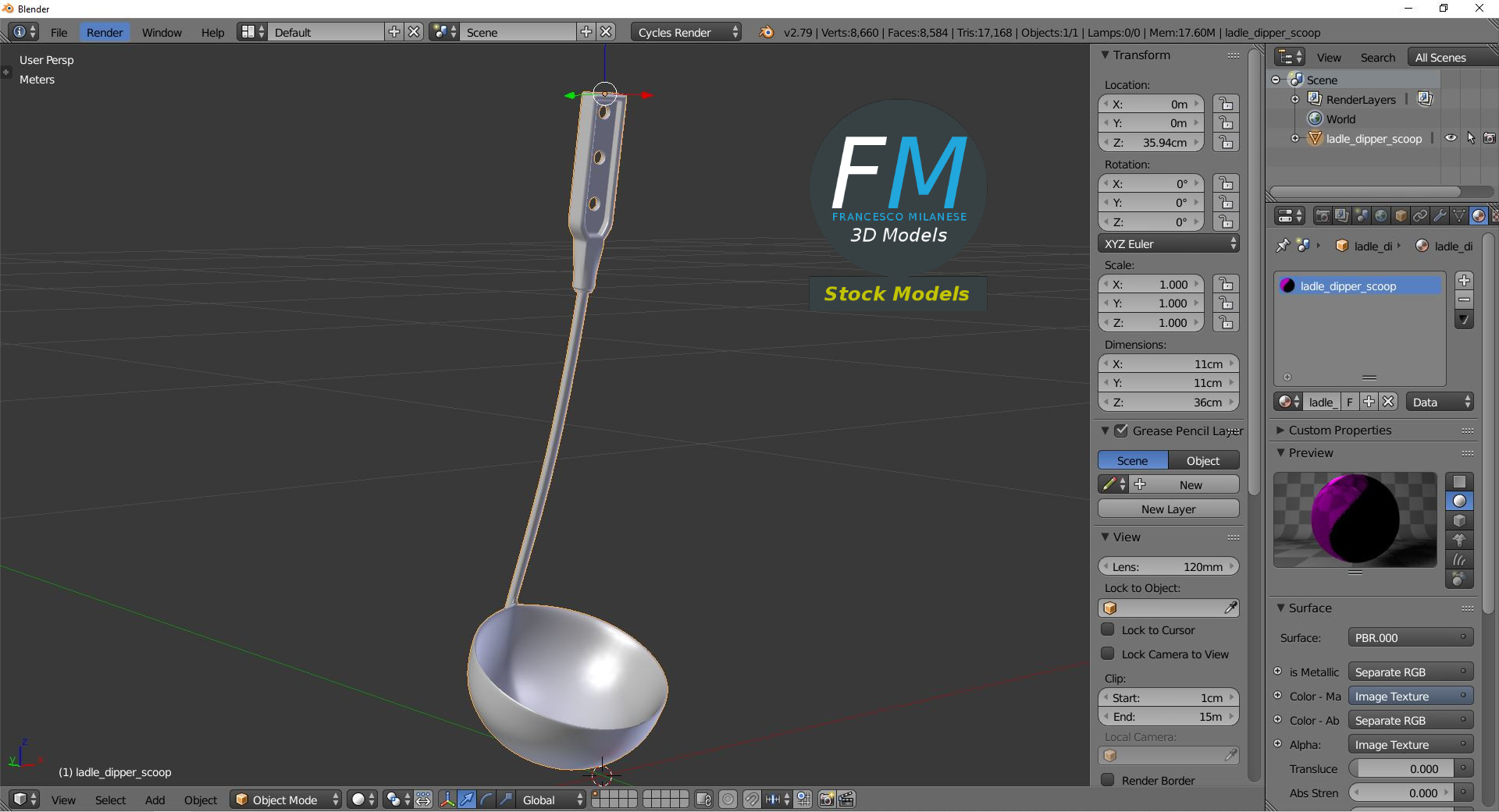 3D-Modell - Schöpfkelle - 09