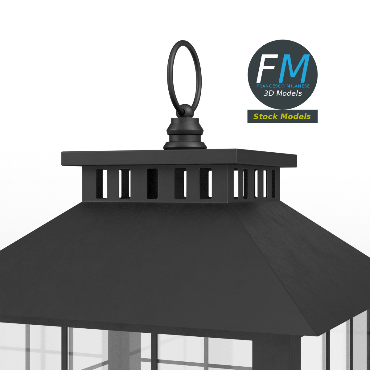 3D-Modell - Laterne mit Kerze - 04