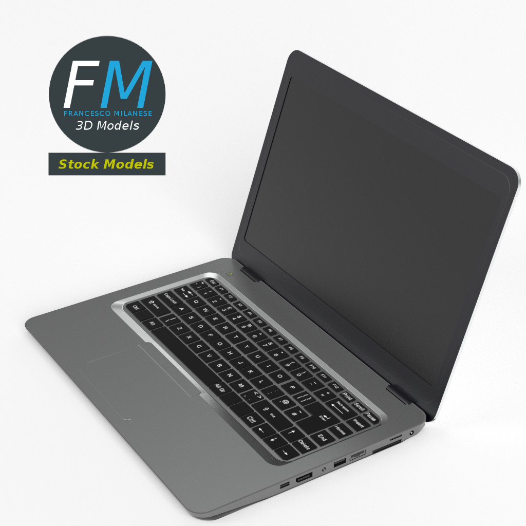 3D-Modell - Laptop-Computer - 02
