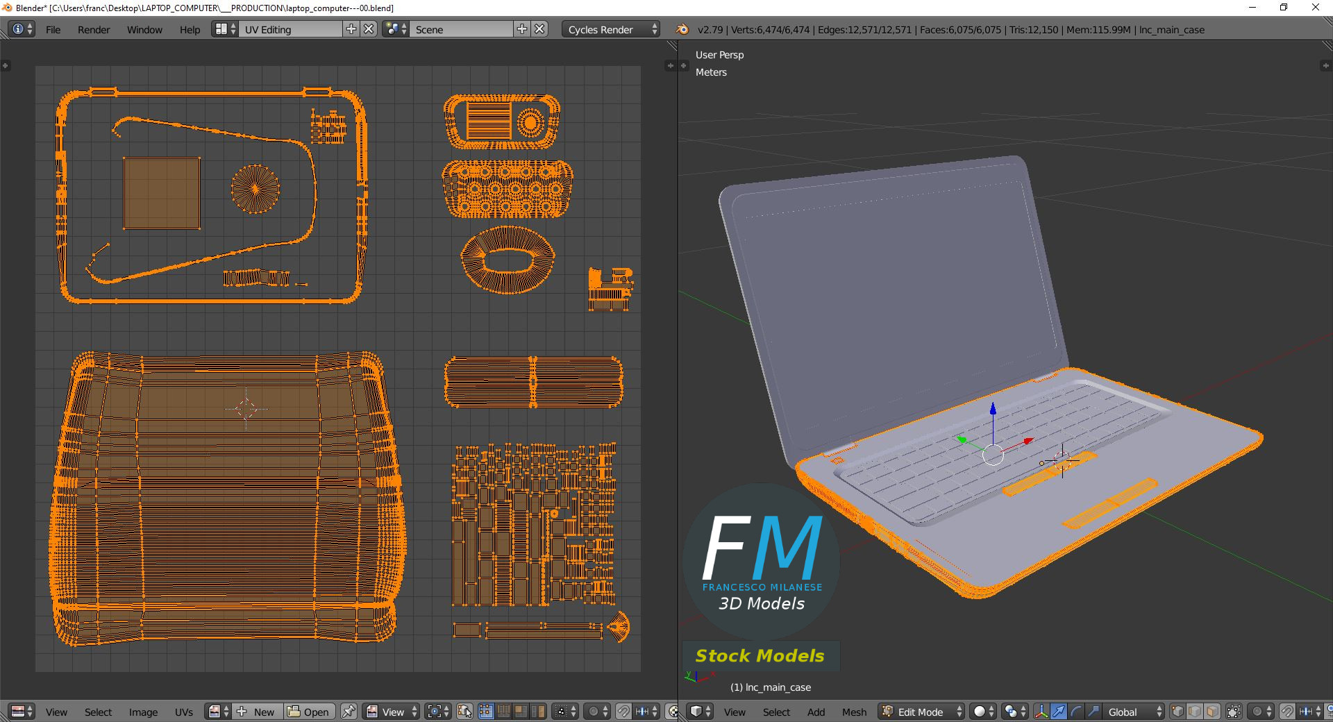 3D-Modell - Laptop-Computer - 10
