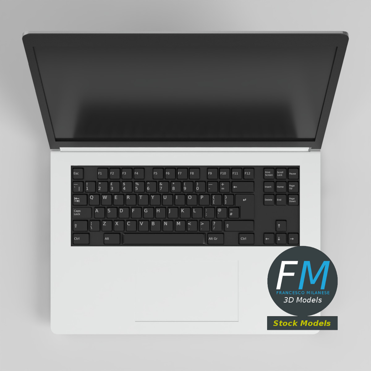 3D-Modell - Schlanker Laptop - 06