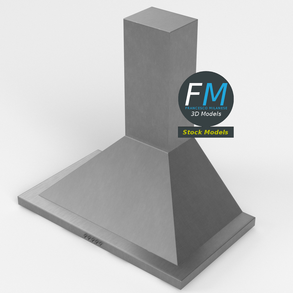 3D-Modell - Große Dunstabzugshaube - 02