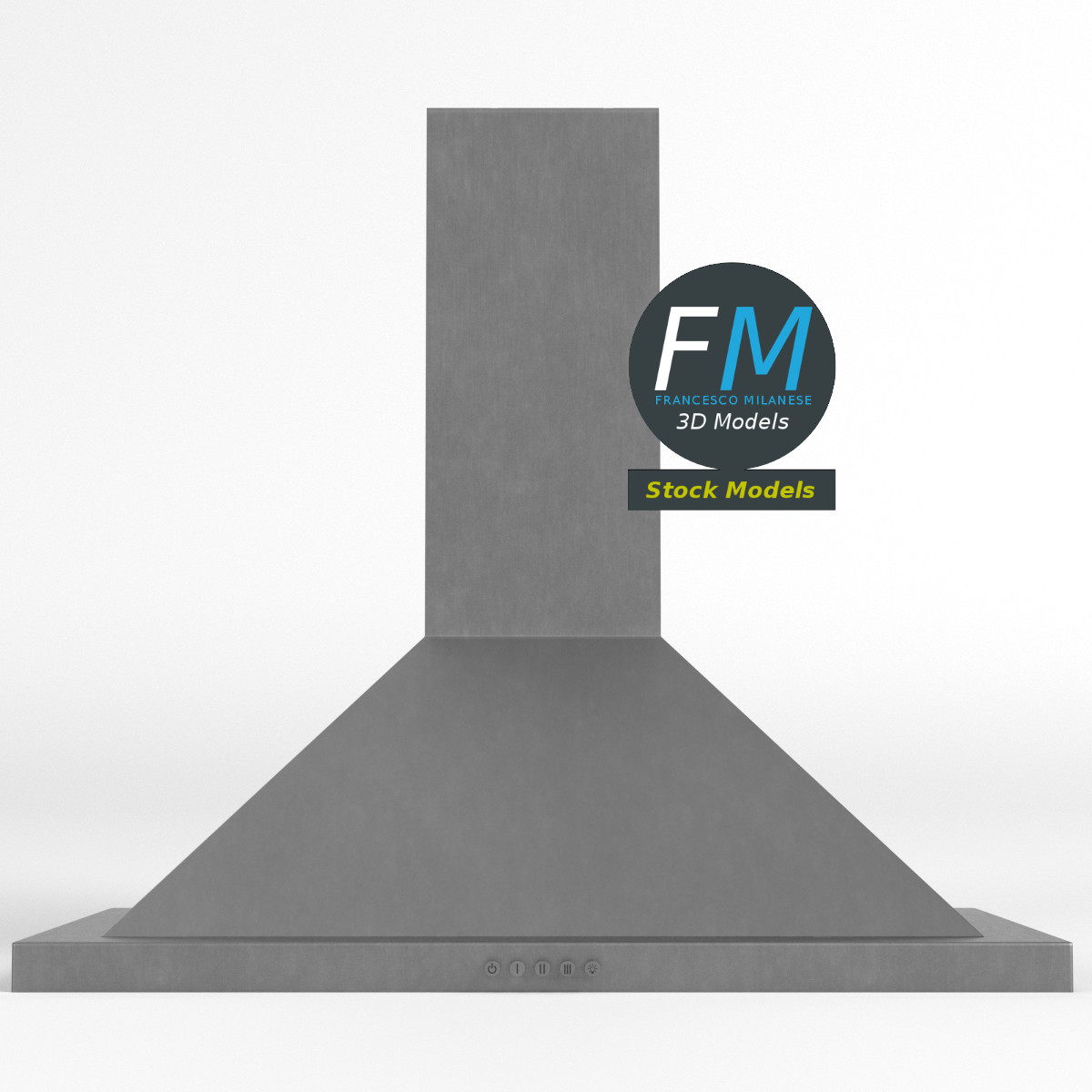 3D-Modell - Große Dunstabzugshaube - 03