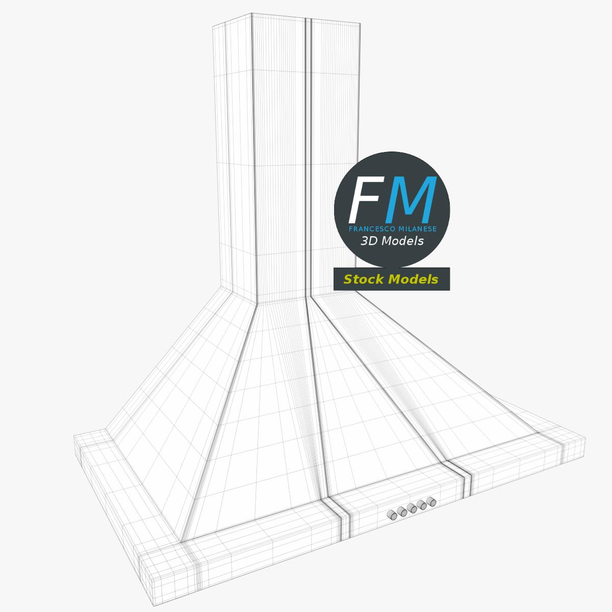 3D-Modell - Große Dunstabzugshaube - 07