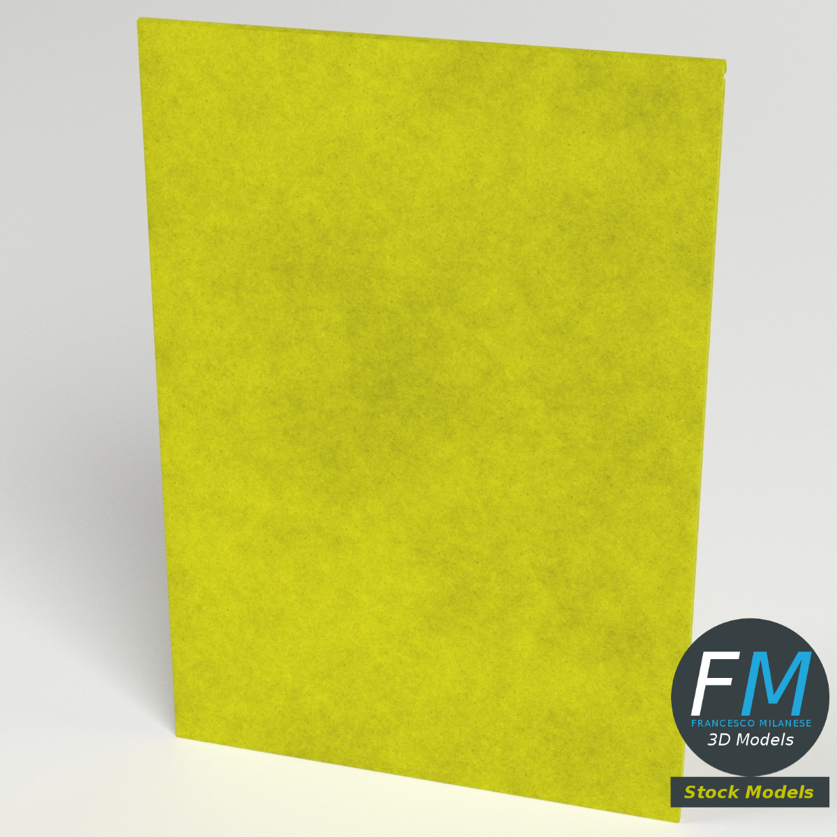 3D-Modell - Großer Gelber Briefumschlag - 02