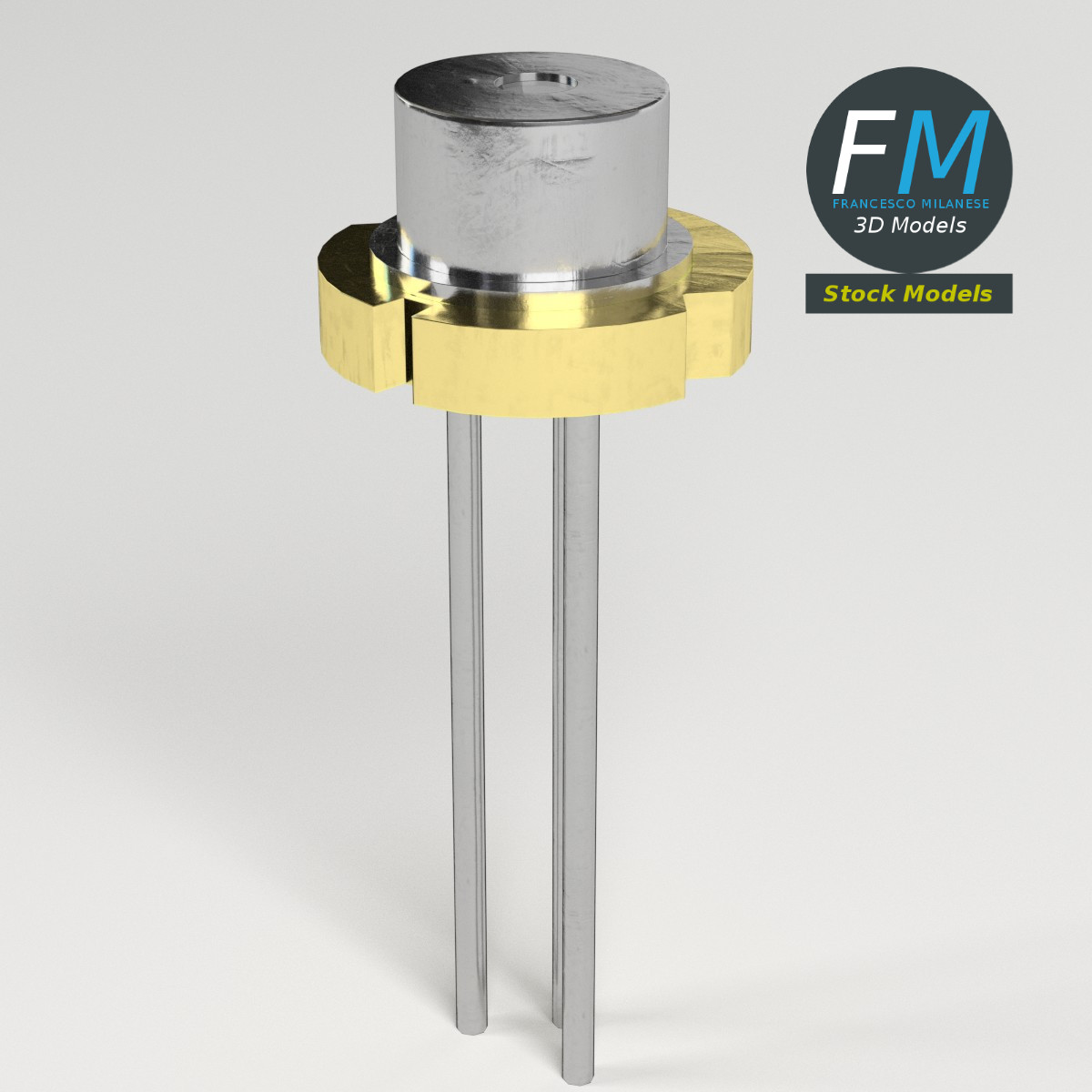 3D-Modell - Laserdiode mit Linse - 02