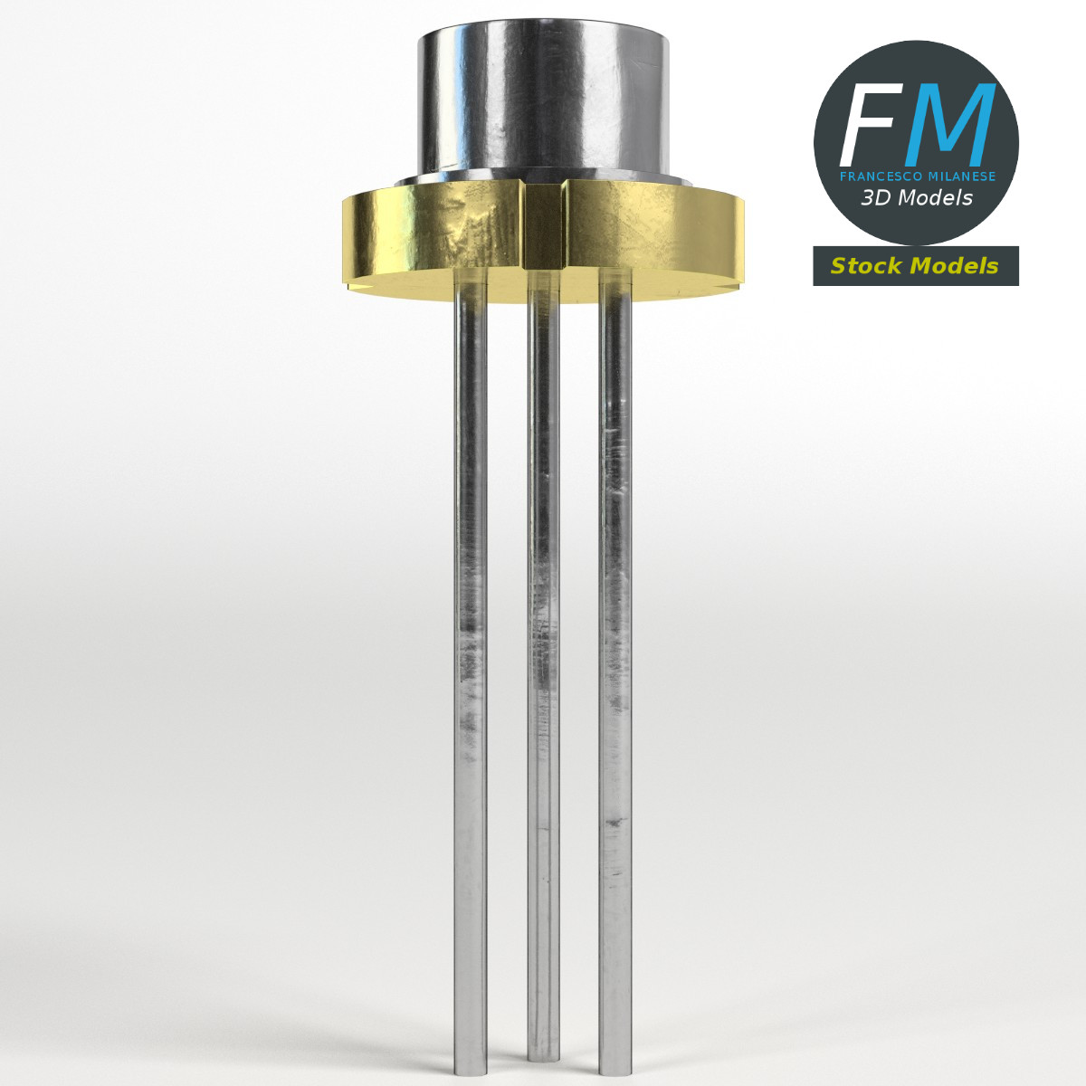 3D-Modell - Laserdiode mit Linse - 03