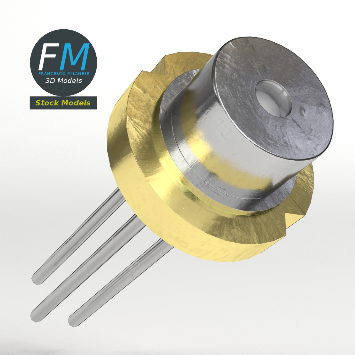 3D-Modell - Laserdiode mit Linse - 04