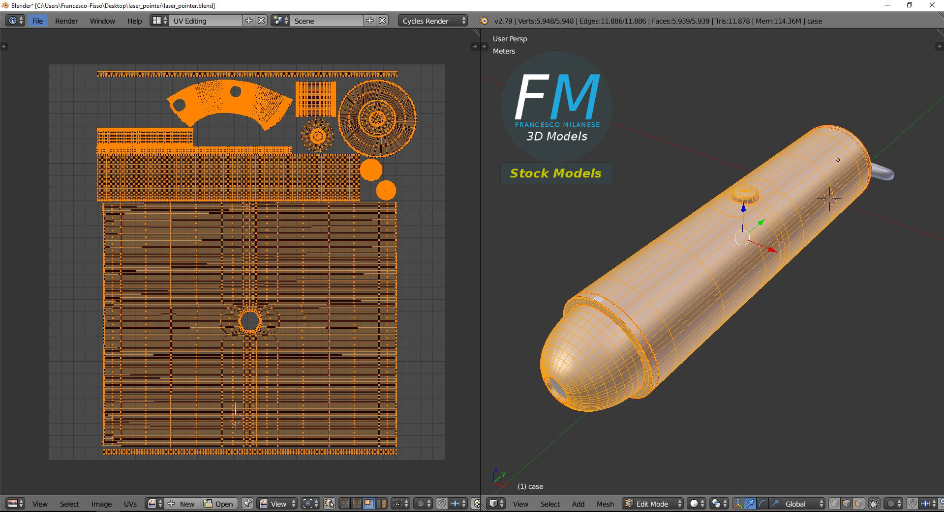 3D-Modell - Laserpointer - 10