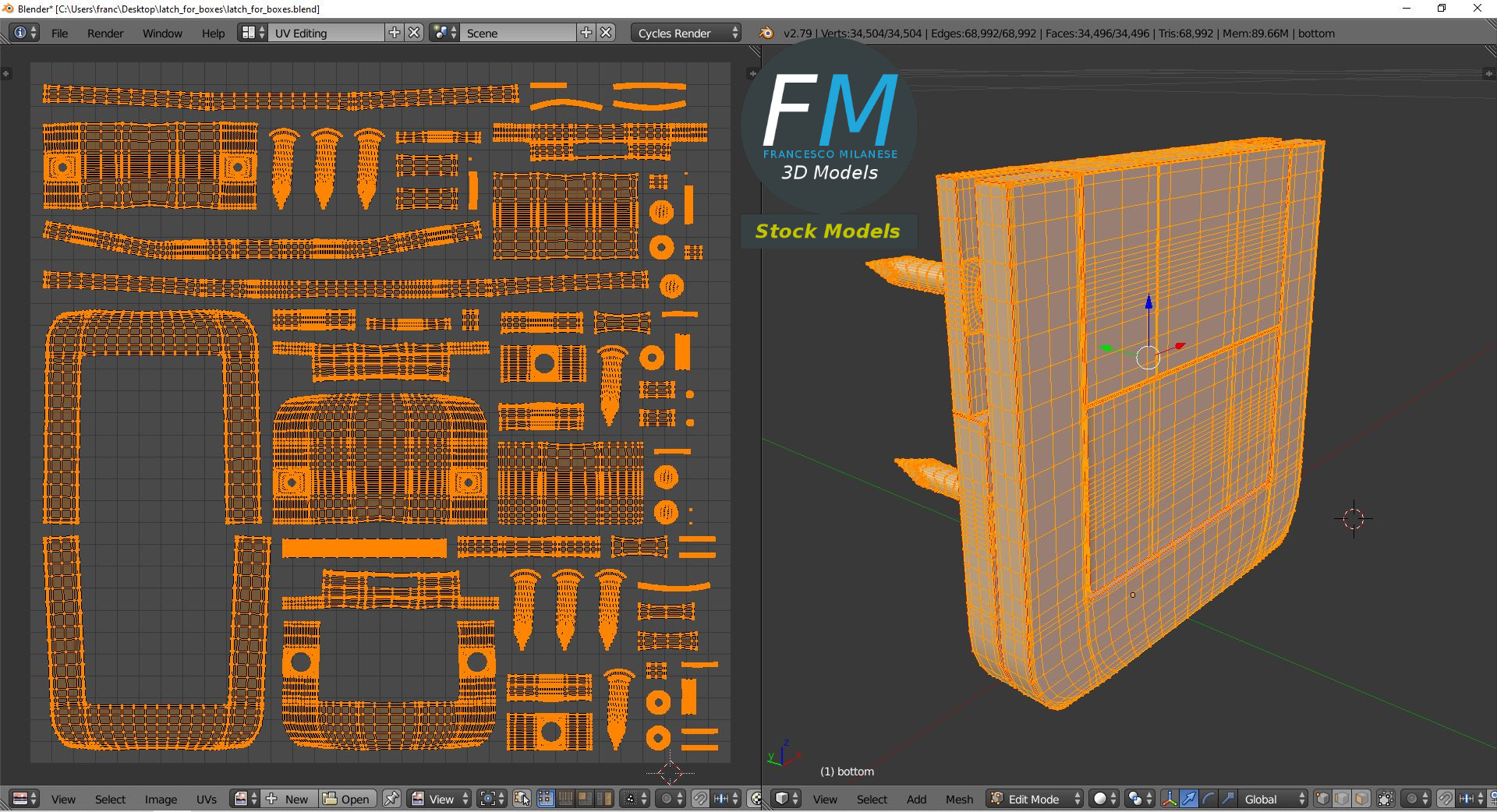 3D-Modell - Kistenverschluss - 10