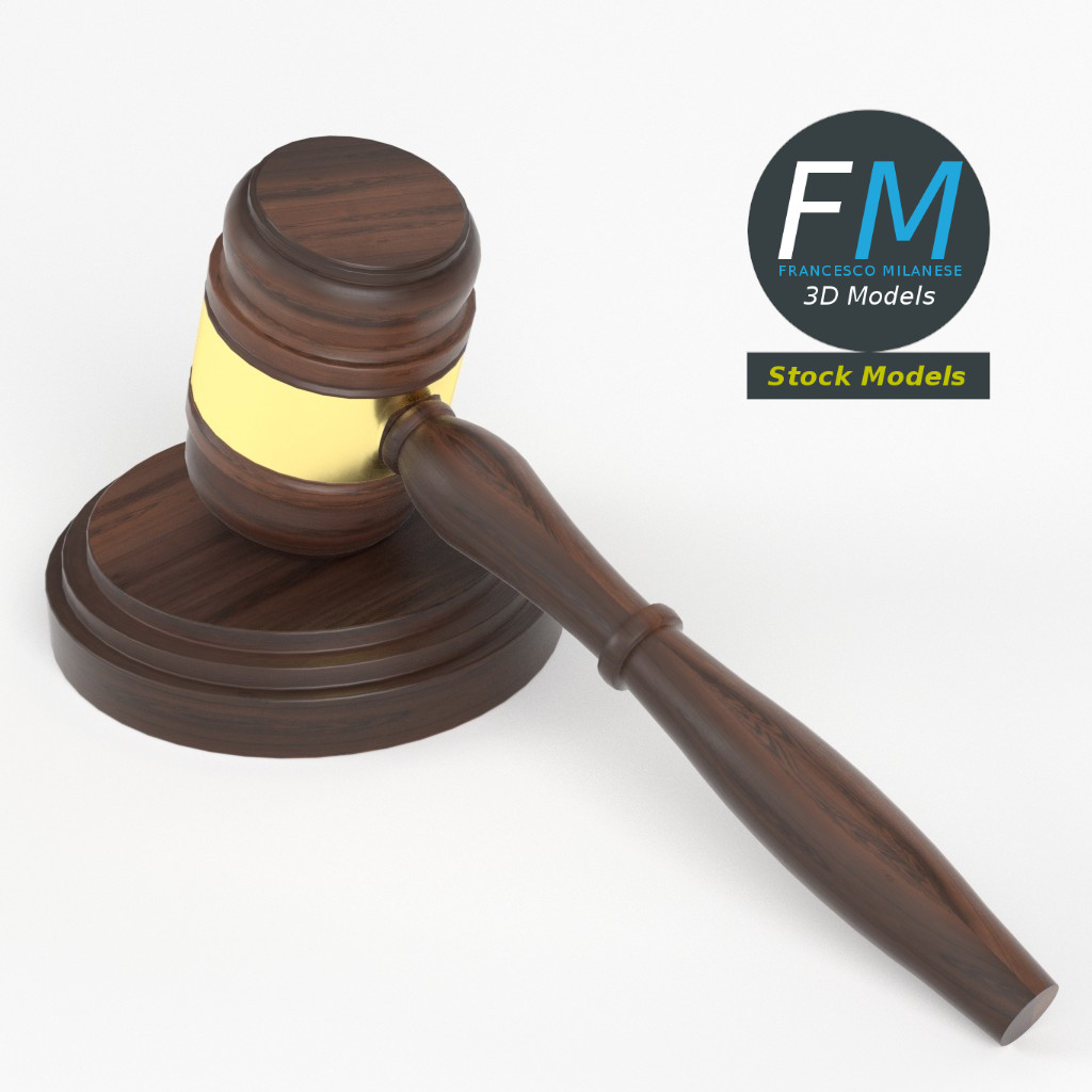 3D-Modell - Richterhammer mit Schlagblock - 02