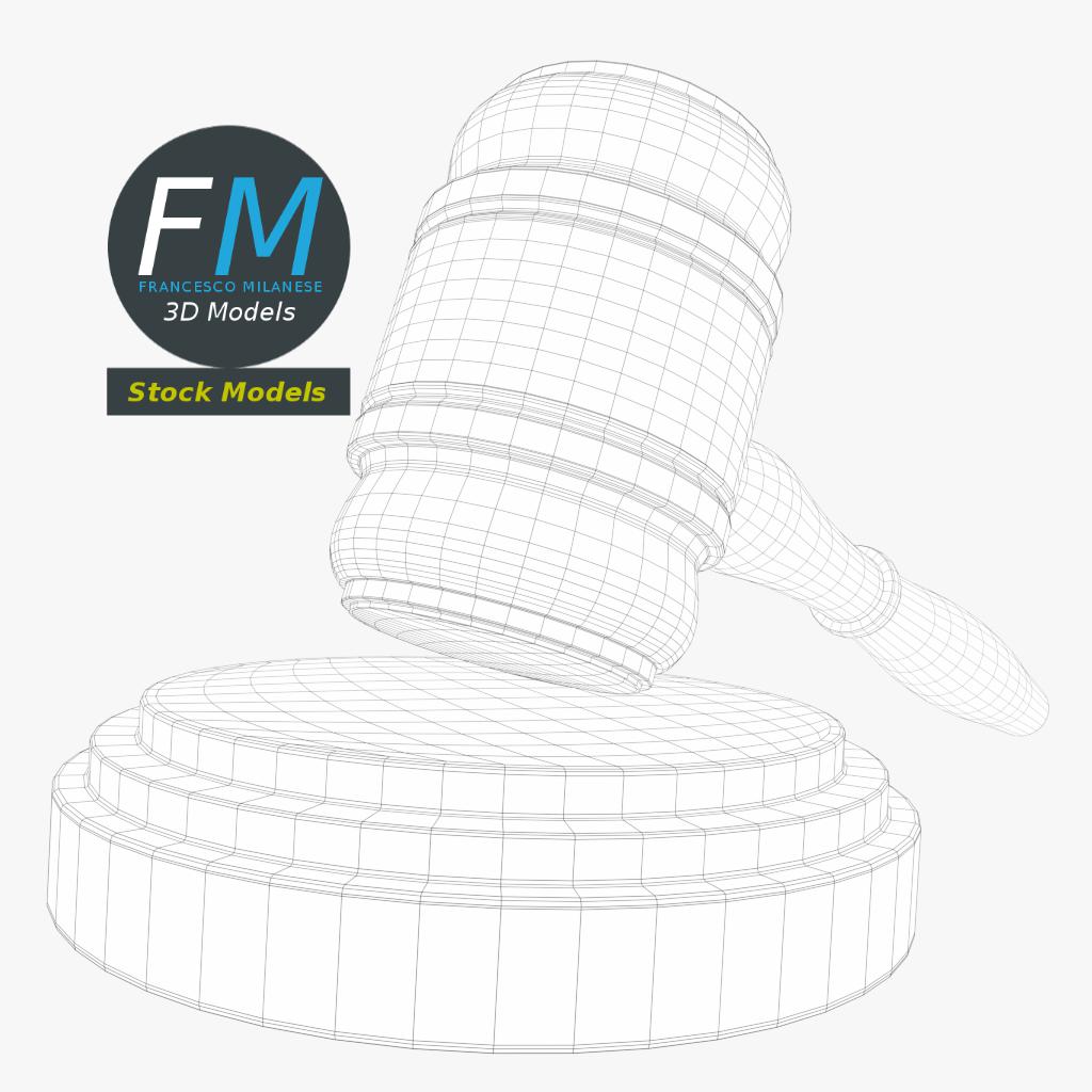 3D-Modell - Richterhammer mit Schlagblock - 08