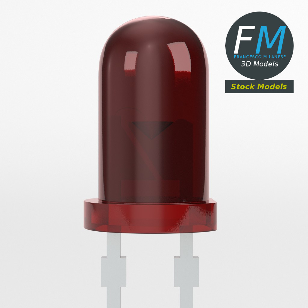3D-Modell - Rote LED-Diode - 03
