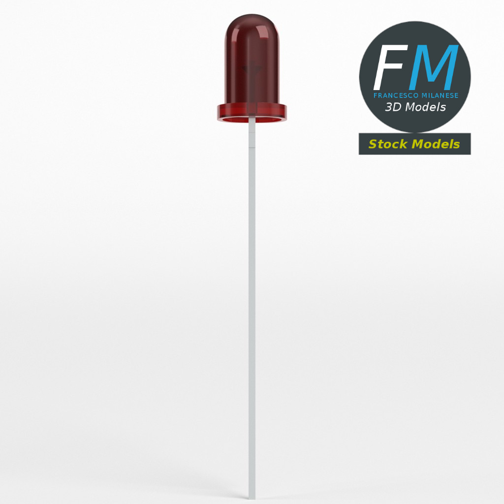 3D-Modell - Rote LED-Diode - 04