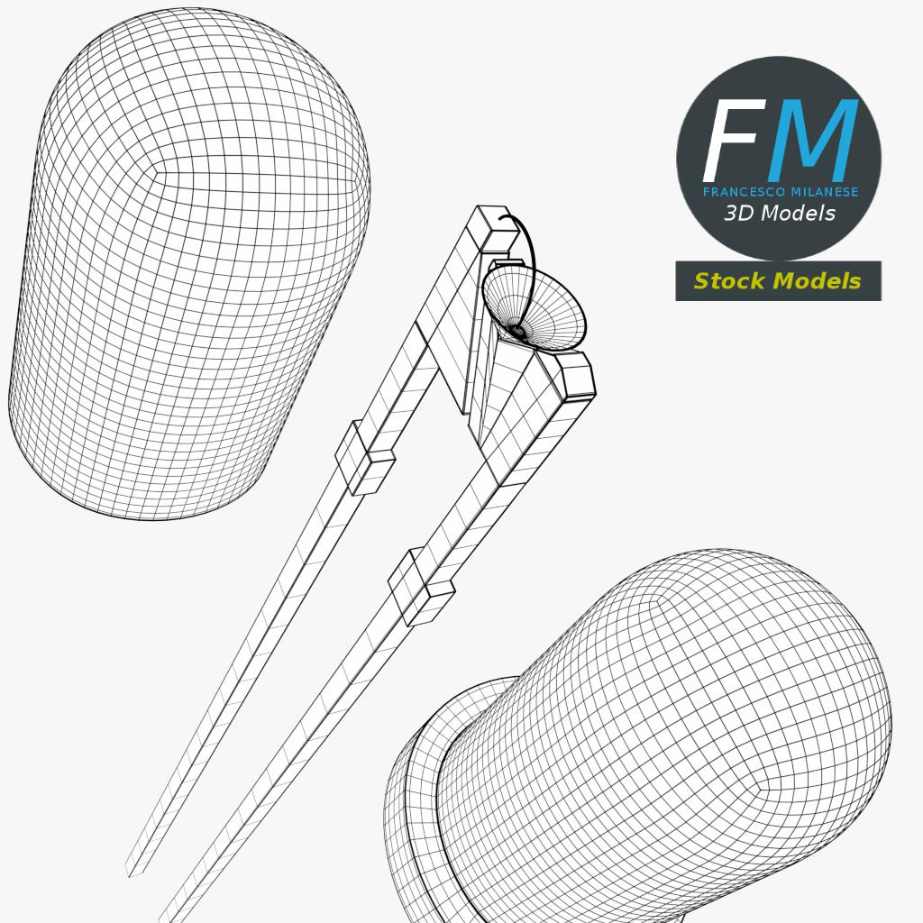 3D-Modell - Rote LED-Diode - 08