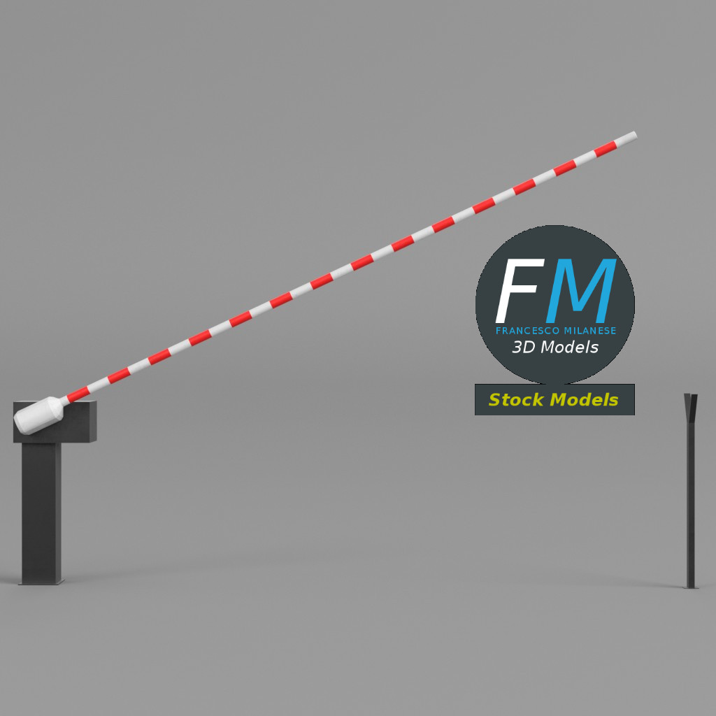 3D-Modell - Bahnübergangsschranke - 03