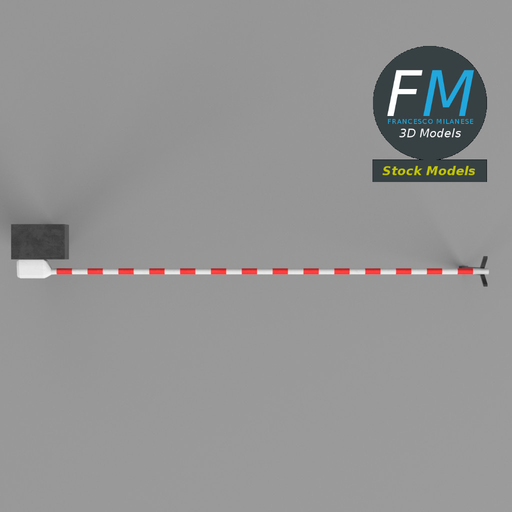 3D-Modell - Bahnübergangsschranke - 06