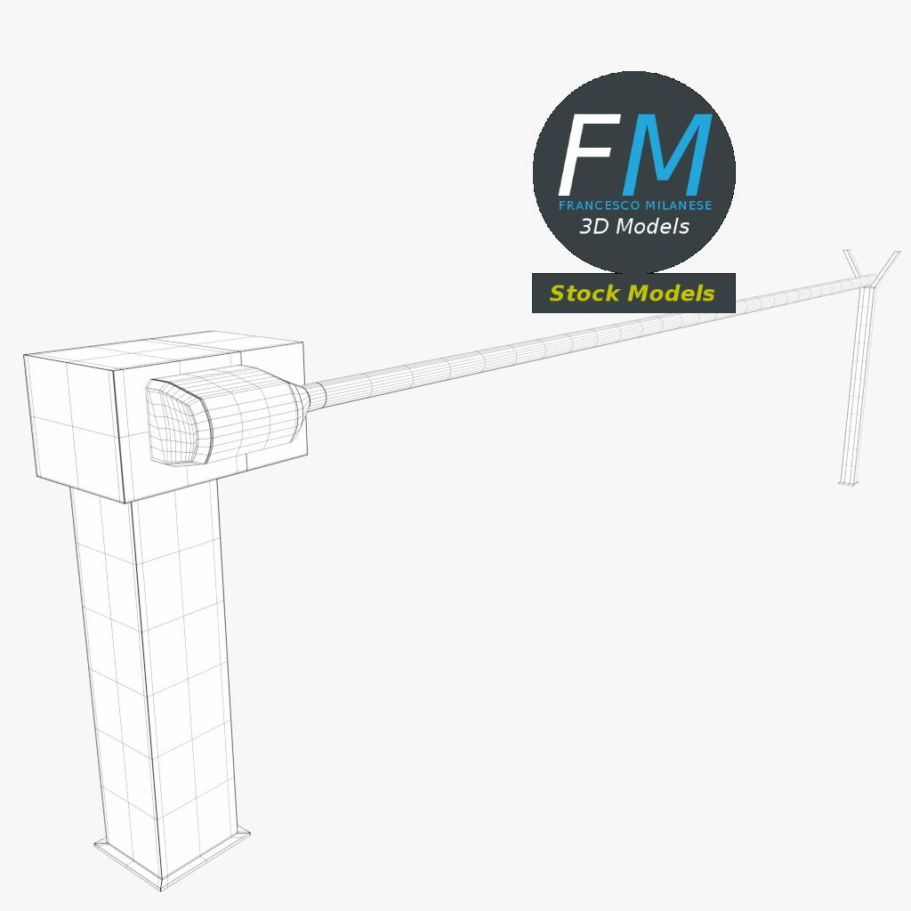 3D-Modell - Bahnübergangsschranke - 07