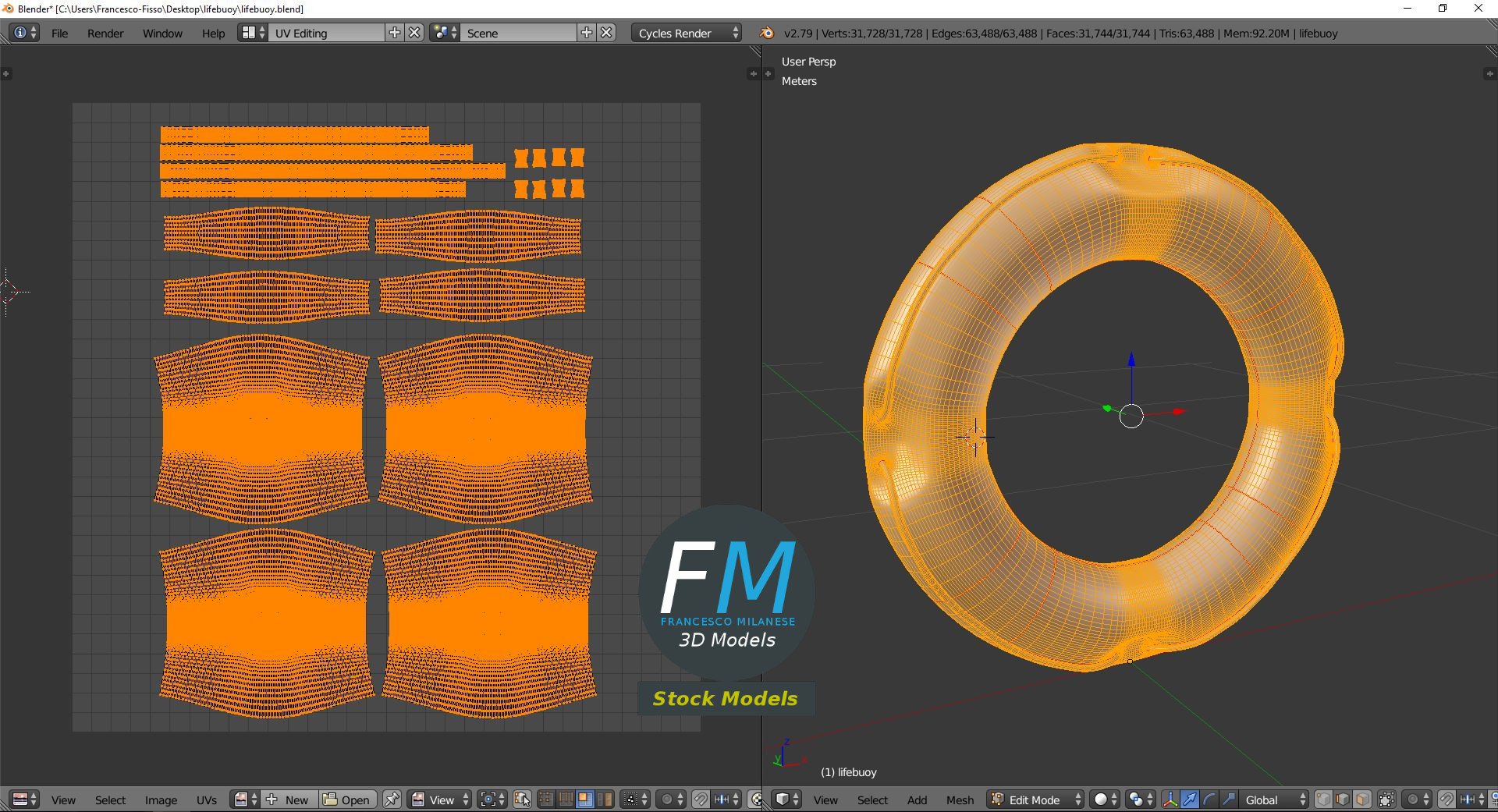 3D-Modell - Rettungsring - 10