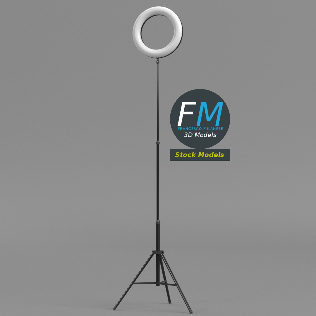 3D-Modell - Ringlicht mit Stativ - 01