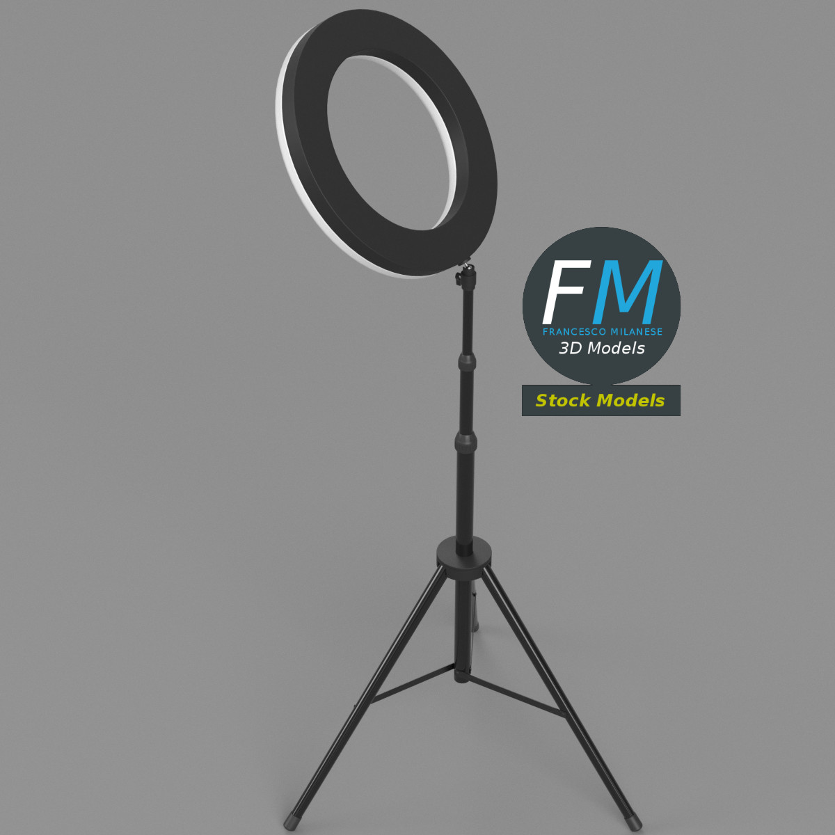 3D-Modell - Ringlicht mit Stativ - 02