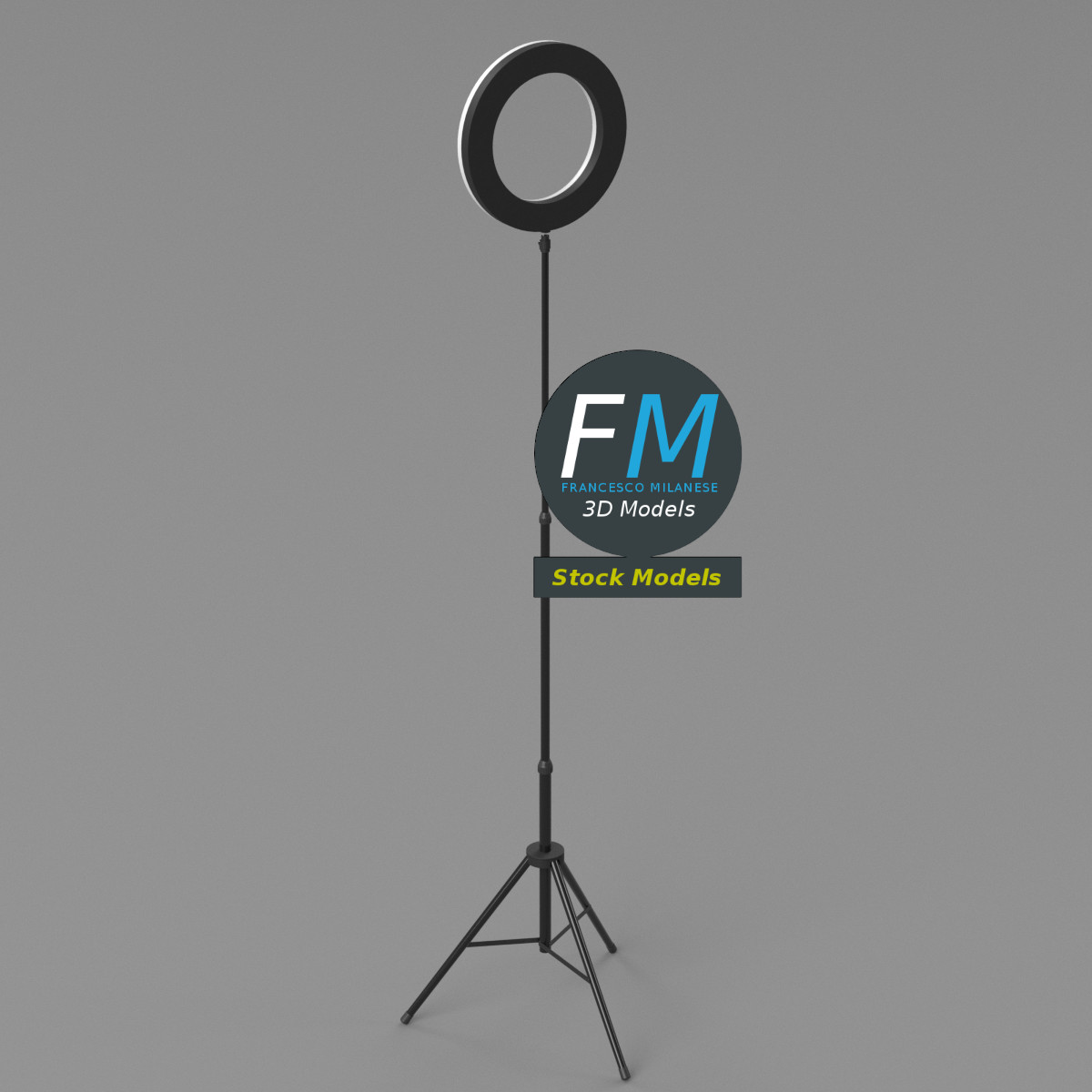3D-Modell - Ringlicht mit Stativ - 05