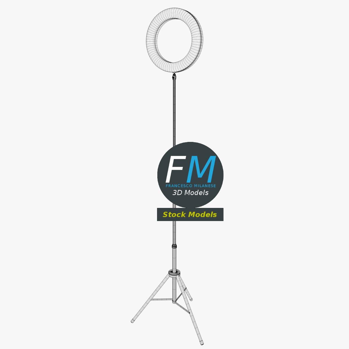 3D-Modell - Ringlicht mit Stativ - 07