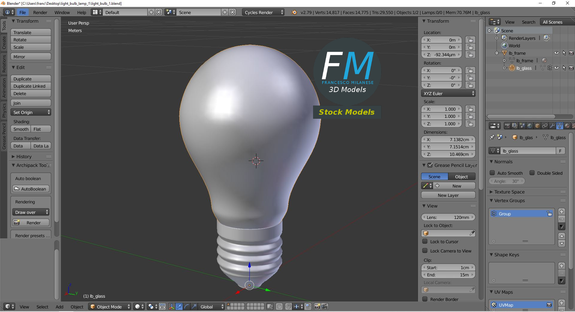 3D-Modell - Glühlampe - 09