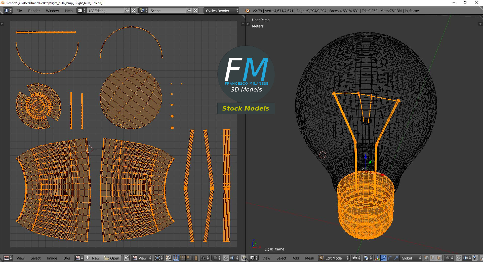 3D-Modell - Glühlampe - 10