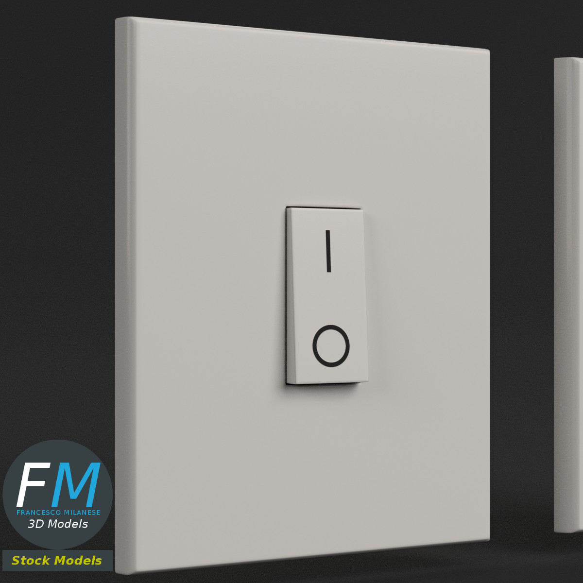 3D-Modell - Lichtschalter-Set - 03