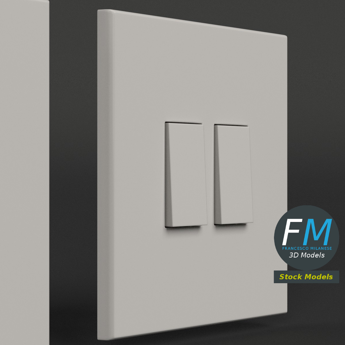 3D-Modell - Lichtschalter-Set - 04