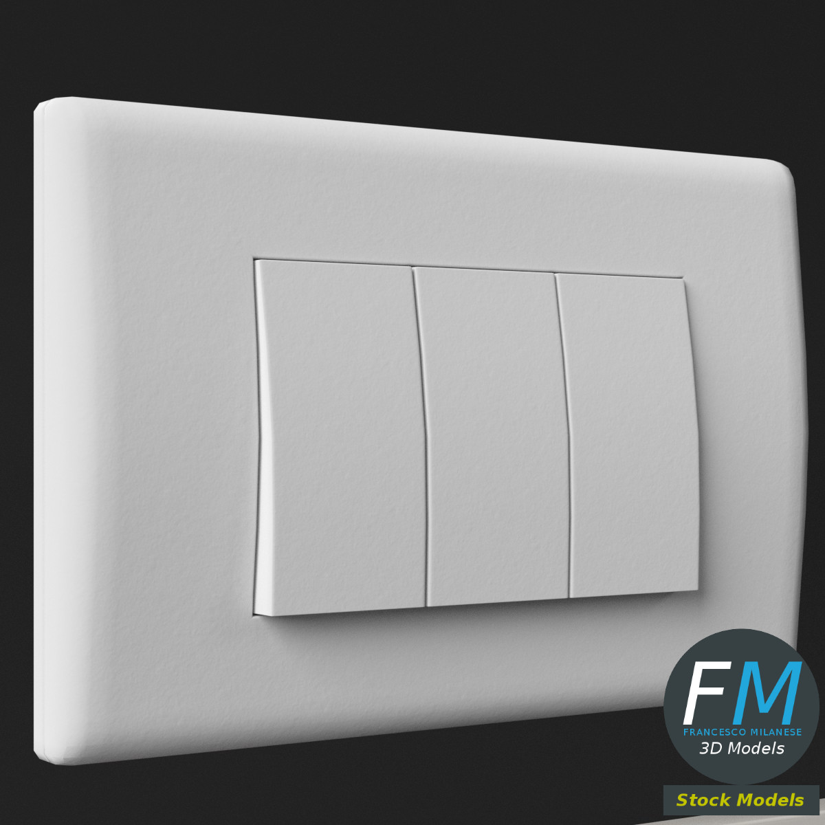 3D-Modell - Lichtschalter-Set - 05