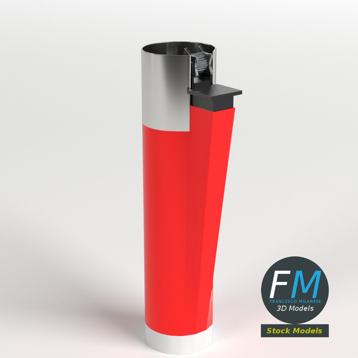 3D-Modell - Einwegfeuerzeug - 01