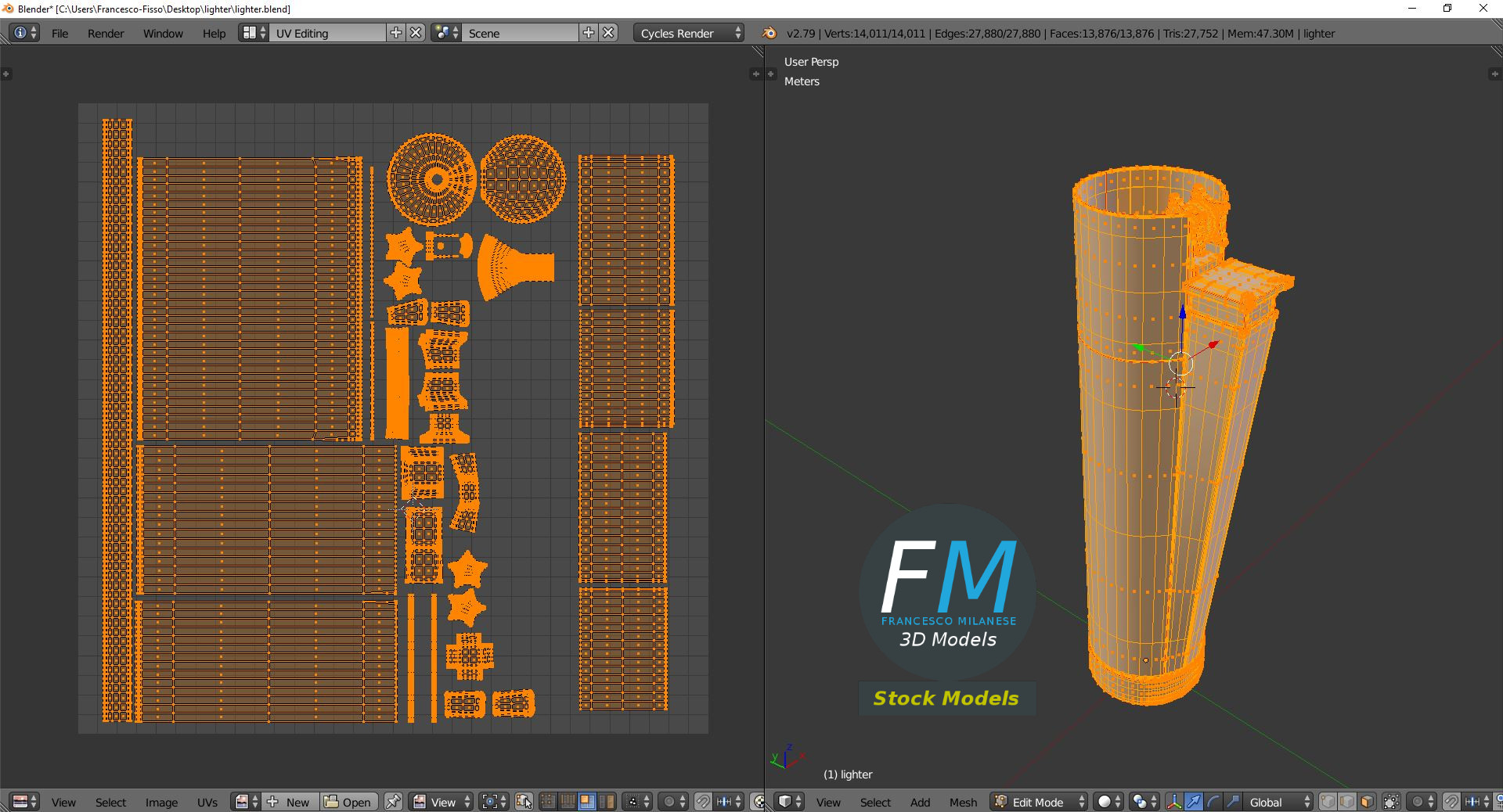 3D-Modell - Einwegfeuerzeug - 10