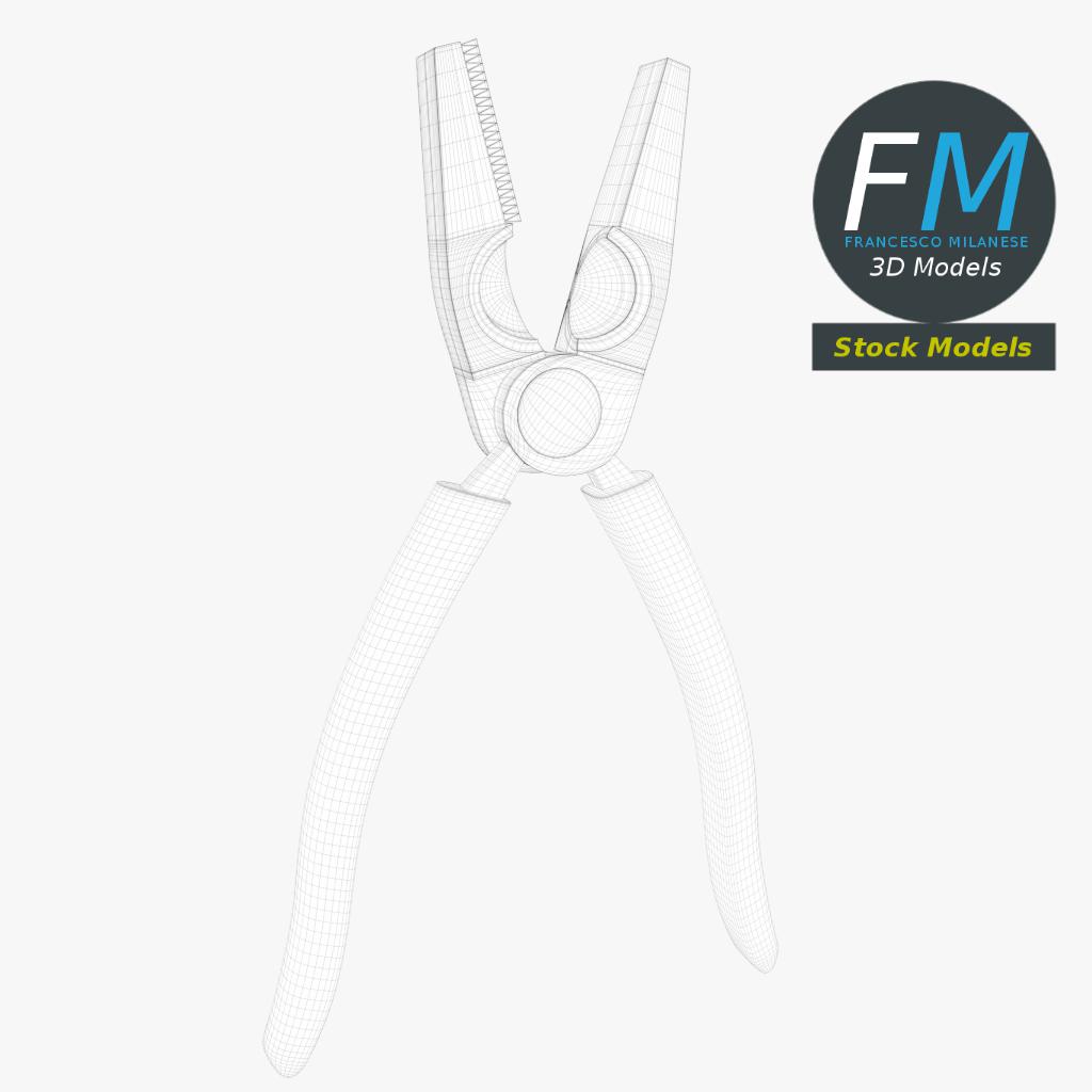 3D-Modell - Kombizange für Elektriker - 08