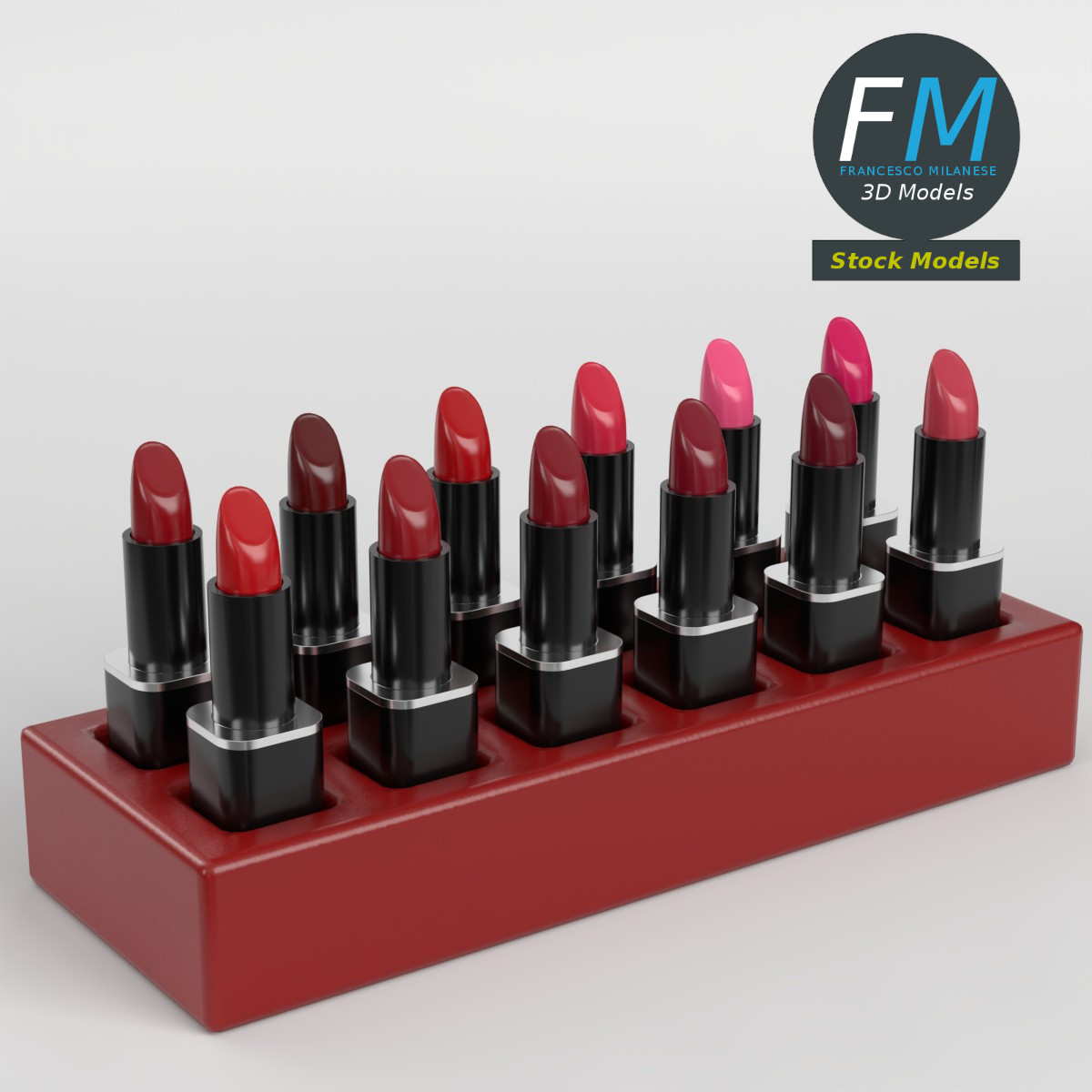3D-Modell - Lippenstift Displayständer - 01