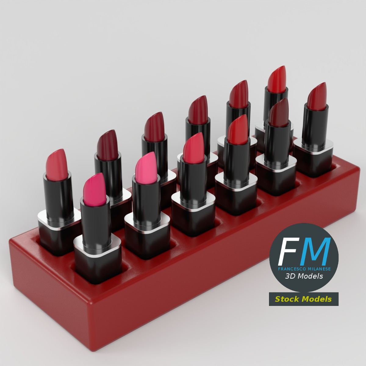 3D-Modell - Lippenstift Displayständer - 02
