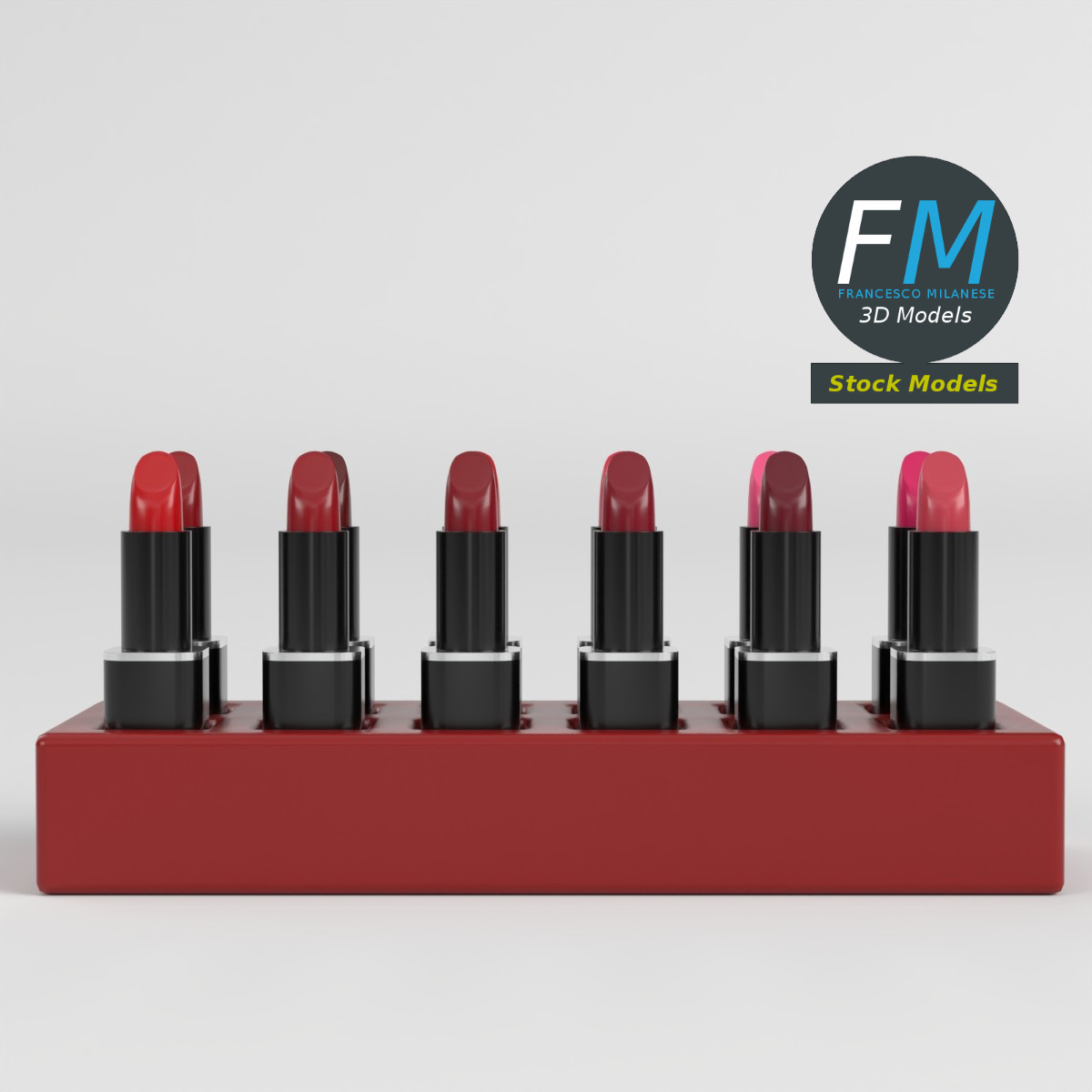 3D-Modell - Lippenstift Displayständer - 03