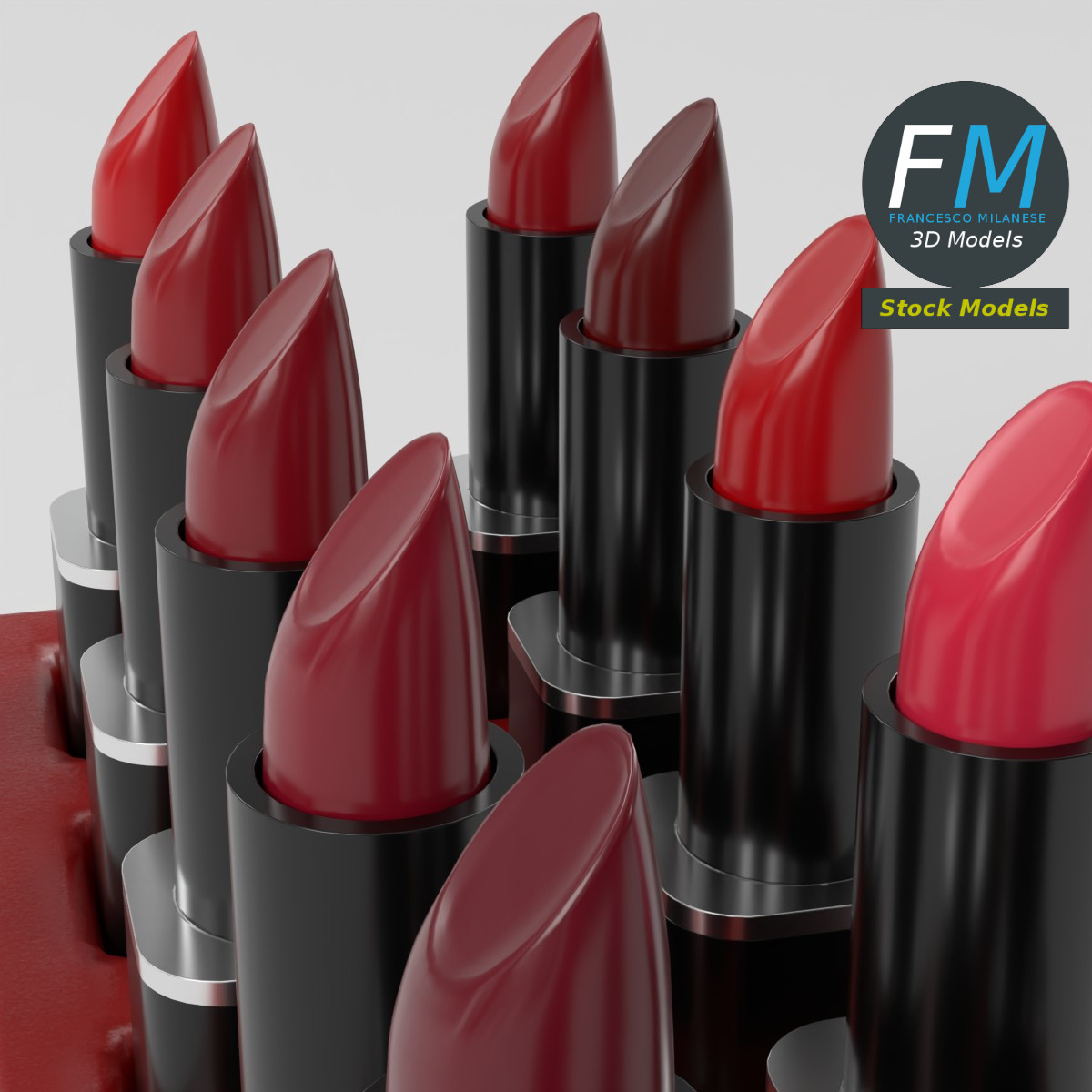 3D-Modell - Lippenstift Displayständer - 05