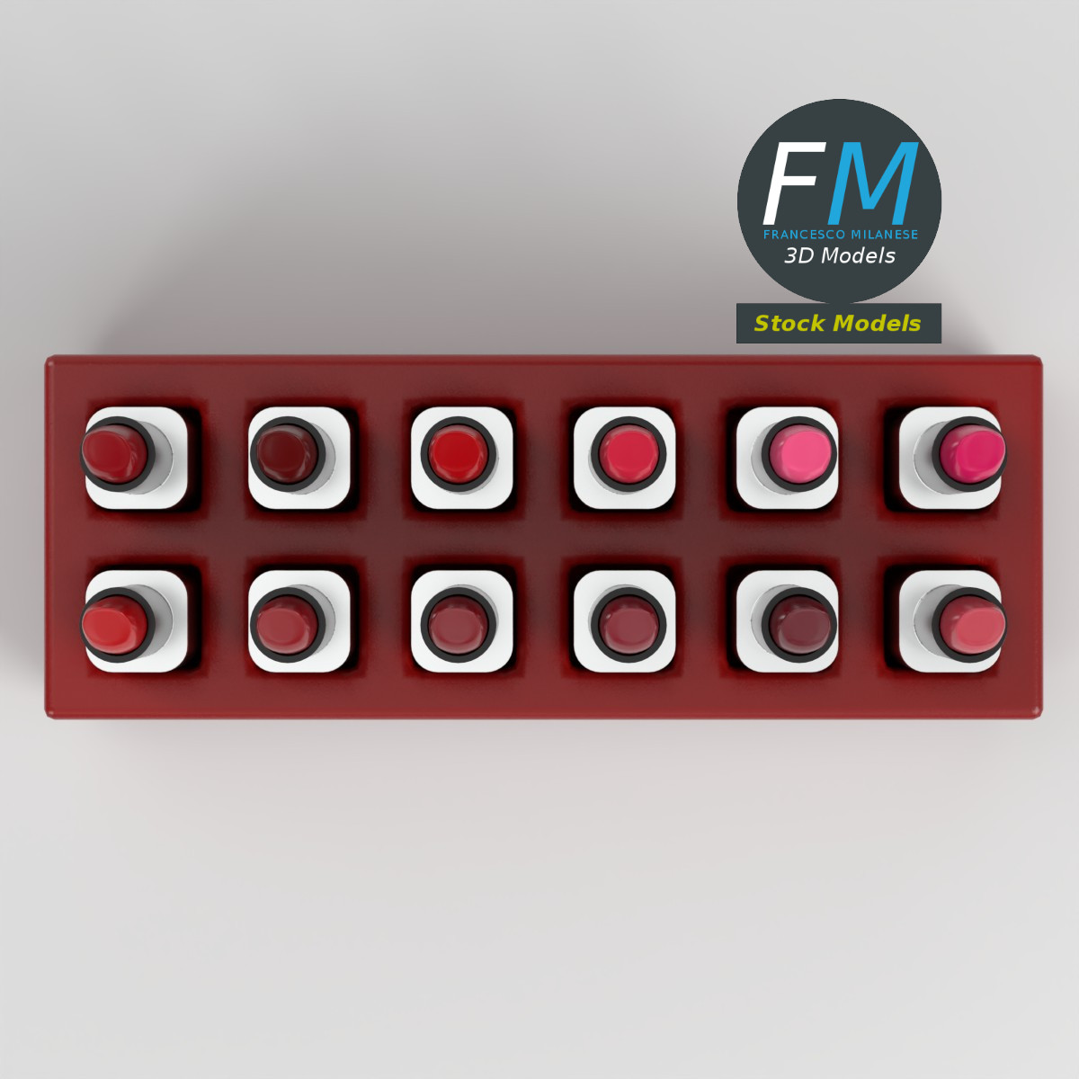 3D-Modell - Lippenstift Displayständer - 06