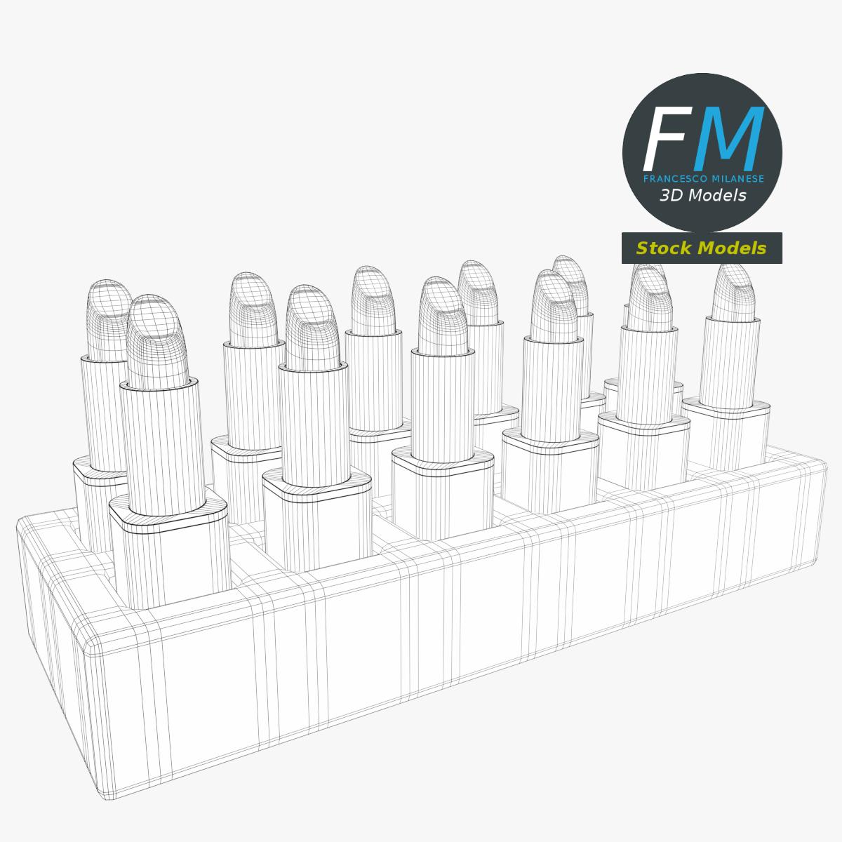 3D-Modell - Lippenstift Displayständer - 07