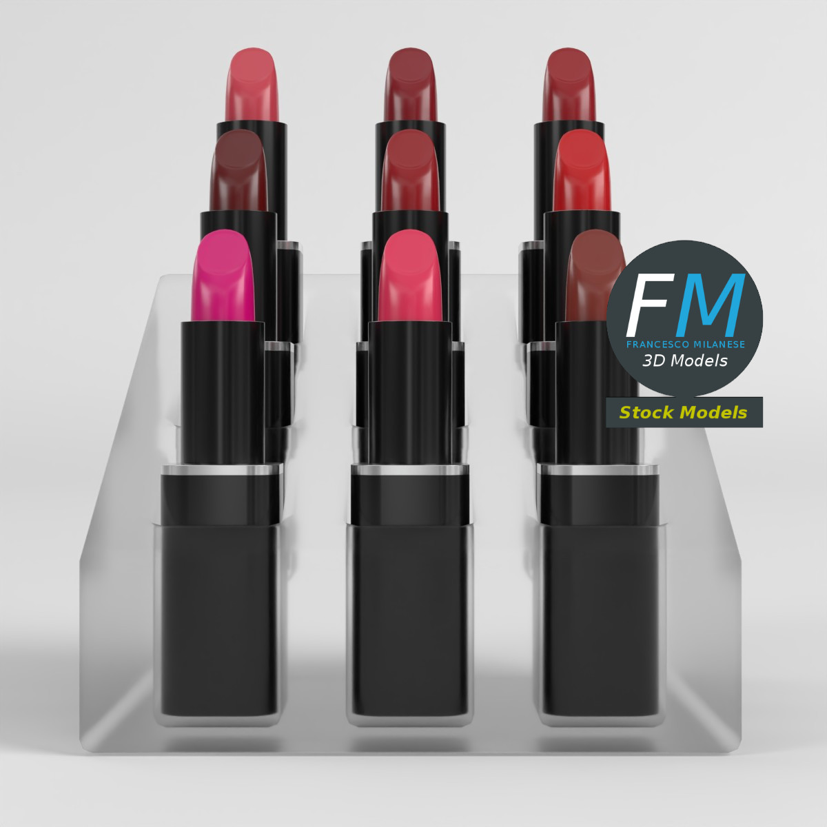3D-Modell - Lippenstift Displayhalter - 03