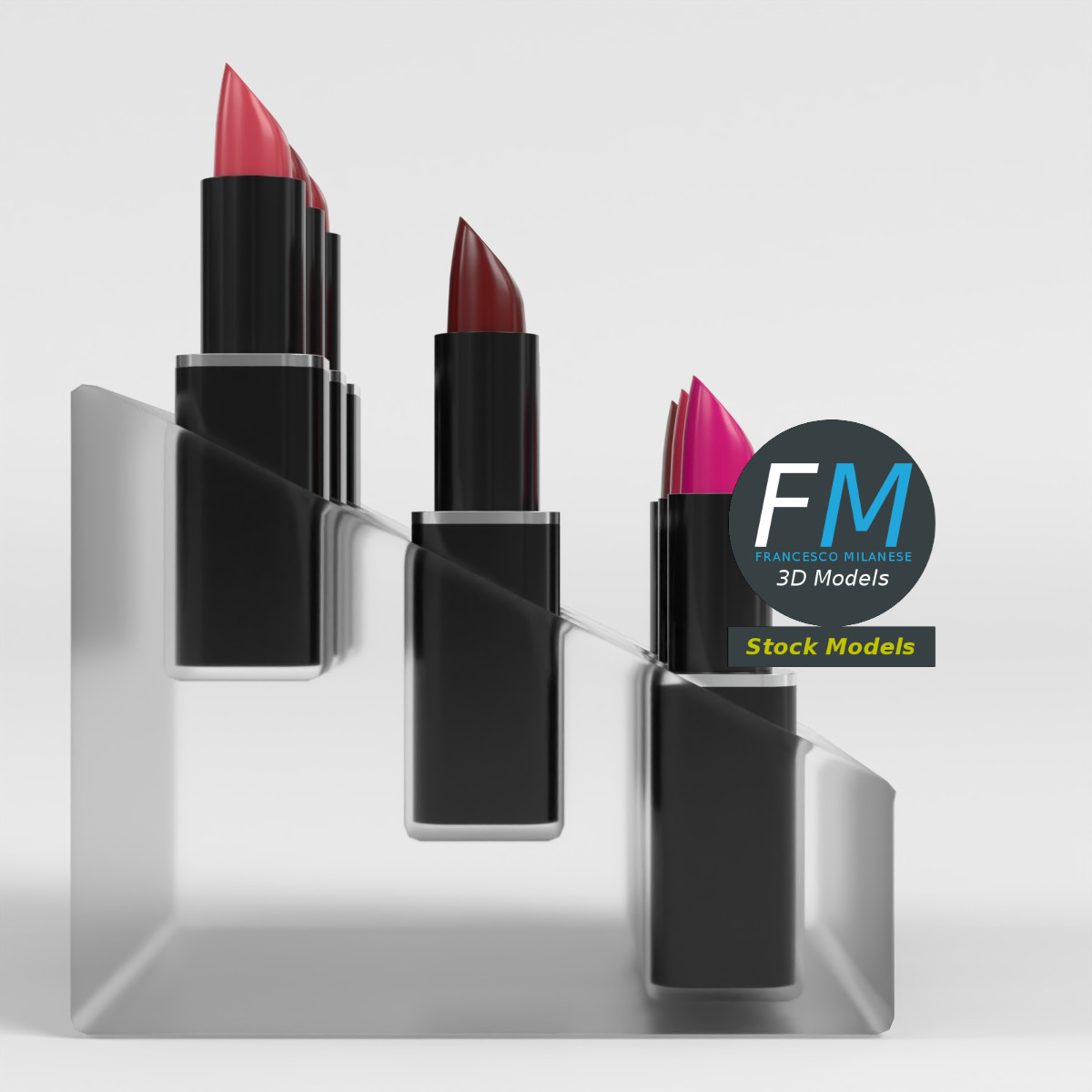 3D-Modell - Lippenstift Displayhalter - 04